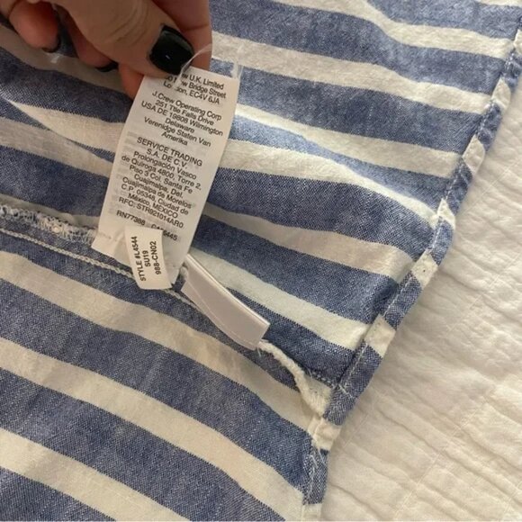Madewell Blue + White Stripe Short Sleeve Button Down – Size Small - Picture 3 of 7